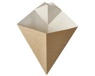 Pudełko na frytki z miejscem na dip poj. 300 ml (paczka 50 szt).