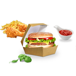 Pudełko na burgera 15 x 15 x 8 (paczka 100 szt).