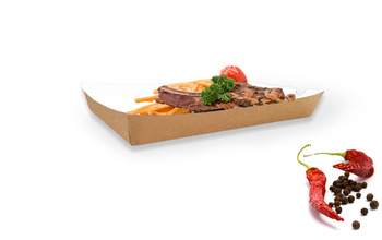 Tacka papierowa 24 x 14 x 3,6 (paczka 100 szt).