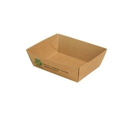 Tacka papierowa ze świeżych włókien 9 x 7 x 3,5 (paczka 80 szt).