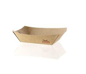 Tacka papierowa kraft 17 cm x 12,5 cm x 2,5 cm, poj. 400 ml (paczka 250 szt)