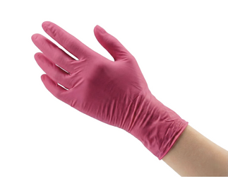 Rękawice nitrylowe, bezpudrowe - rozmiar M (paczka 100 szt).