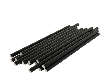 Słomka papierowa czarna średnica 8 mm (paczka 150 szt).
