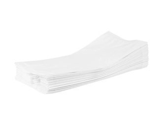 Torebka fałdowa biała 34 cm x 18 cm x 8 cm (karton 1000 szt).