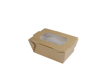 Opakowanie na wynos z okienkiem małe 80 x 125 x 60 mm (paczka 210 szt).