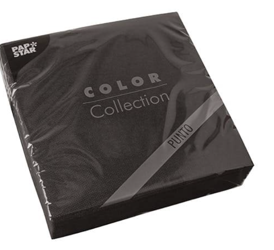 Serwetka czarna 2-warstwowa 38 x 38 (paczka 30 szt.).