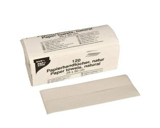 Ręczniki papierowe dwuwarstwowe składane 50 x 25 (paczka 120 listków).