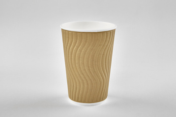 Kubek papierowy z podwójną ścianką i tłoczeniem poj. 400 ml (paczka 25 szt).