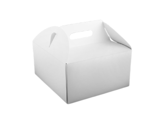 Pudełko na tort z uchwytem białe 26 x 26 x 14 /paczka 25 szt).