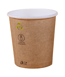 Kubek papierowy jednowarstwowy kraft poj.100 ml (paleta 10.000 szt). CZAS REALIZACJI 14 DNI