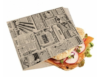 Torebka fałdowa płaska 25,5 x 23 "Times" (paczka 500 szt).