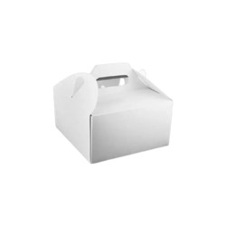 Pudełko na tort z uchwytem białe 18 x 18 x 10 (paczka 25 szt).