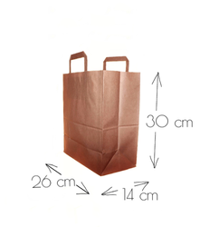Torba papierowa 26 cm x 14 cm x 30 cm (paczka 300 szt).