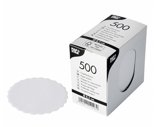 Podkładki papierowe średnica 8,5 cm  (paczka 500 szt).