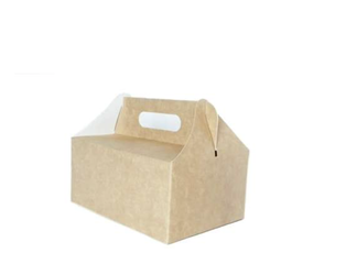 Pudełko na tort z uchwytem kraft wysokie 19 x 14 x 9 (paczka 50 szt).