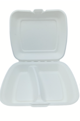 Menu box 2 komorowy z trzciny cukrowej 230 x 205 x 40/70 (paczka 50 szt).
