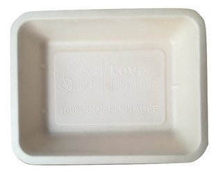 Pojemnik do zgrzewania z trzciny cukrowej 1-dzielny 22,8 x 17,9 x 4,5 (paczka 50 szt).