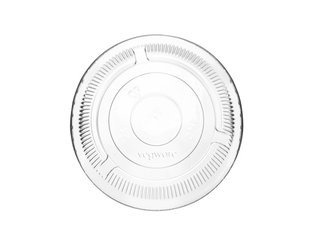 Pokrywka PLA płaska bez otworu do kubka 300 - 600 ml (paczka 100 szt).