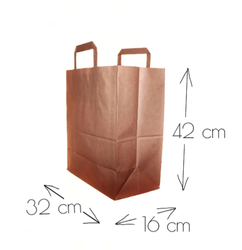 Torba papierowa 32 cm x 16 cm x 42 cm (paczka 200 szt).