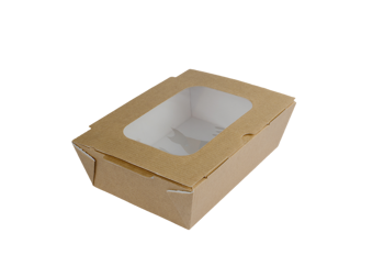 Opakowanie na wynos z okienkiem duże 185 x 125 x 60  mm (paczka 136 szt).