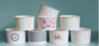 Miska papierowa PASTEL poj. 245 ml, mix w opakowaniu (paczka 25 szt).