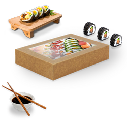 Sushi box z okienkiem 22 x 9 x 5 (paczka 150 szt).