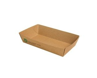 Tacka papierowa ze świeżych włókien 15,5 x 8,5 x 3,5 (paczka 80 szt).