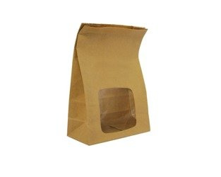 Torebka klockowa z oknem z PLA 22 x 15 x 7 (paczka 250 szt).