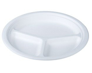 Talerz 3-dzielny  średnica 26 cm (paczka 135 szt).