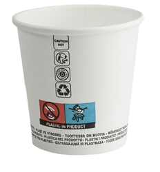 Kubek papierowy jednowarstwowy SUP poj.100 ml (paczka 50 szt)