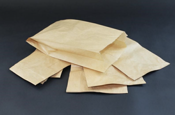 Torebka fałdowa kraft 34 cm x 13 cm x  7 cm (karton 1000 szt).