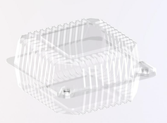 Pojemnik kwadratowy ze zintegrowaną pokrywką 15,6 x 16,4 x 7,9 (paczka 25 szt)