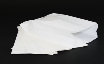 Torebka fałdowa biała 29 cm x 14 cm x 5 cm (karton 1000 szt).