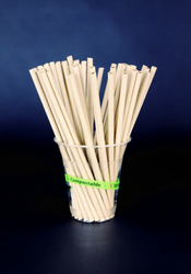 Słomka papierowa pokryta woskiem pszczelim kraft średnica 6 mm (paczka 500 szt).