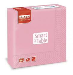 Serwetka różowa 2-warstwowa 33 x 33 (paczka 50 szt).