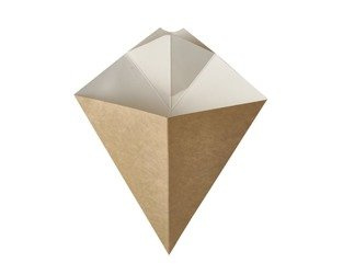 Pudełko na frytki z miejscem na dip poj. 150 ml (paczka 50 szt).