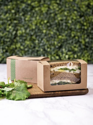 Pudełko kartonowe "BLOOMER" z oknem PLA 12 x 7,5 x 7 (paczka 500 szt).