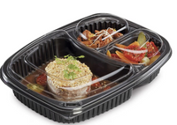 pudełko 3-dzielne do dań na wynos bez pokrywki