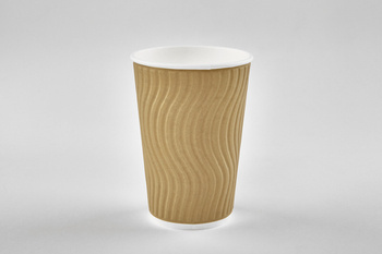 Kubek papierowy z podwójną ścianką i tłoczeniem poj. 300 ml (paczka 40 szt).